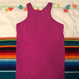 Lululemon pink workout top racer back with bra